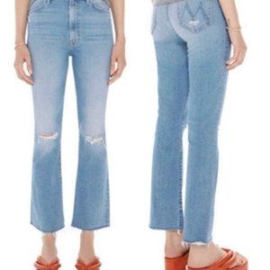 MOTHER Hustler Ankle Fray Jeans in Thrilling Shots Sz 26  **Worn once**